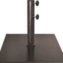 EliteShade USA Up to 160 lbs Square Umbrella Base Steel Plate Stand Market Patio Outdoor Heavy Duty Umbrella Holder, Bonus 18.5" Square Weight Sand Bag, Sand is not Included, Reddish-Brown (Bronze)