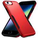 Hsefo Compatible with iPhone SE 2020/2022 Case, for iPhone 7/8 Case, Heavy Duty Shockproof Protective Red Phone Case for SE2 / SE3 / 7/8, 4.7-inch