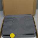 2 PCS Stone Dish Drying Mat ＆ Silicone Mat for Kitchen Counter – Diatomaceous Earth Bath Mat for Bathroom, 16.14"L×12.4"W×2 Quick Dry Mats for Dishes, Bottles, Cups, Match Any Countertop(Gray)