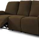NORTHERN BROTHERS Recliner Couch Cover, Stretch Recliner Sofa Covers 3 Seater, Machine Washable Reclining Couch Covers, Furniture Protector Sofa Recliner Cover for Dog Kid, Brown