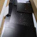 Sweetcrispy TV Stand for 55 60 inch TV, Modern Mid Century Entertainment Center with Storage, Media Console Table 2 Cabinet, Soft Hinge, Handle Door, Wooden Living Room, Office Furniture, Black (53.54 x 15.75 x 18.9 inches)