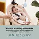 Babymoov Swoon Evolution Smart Electric Baby Swing, Bluetooth-Connected, 8 Motions, 360 Reclining Seat, Music Streaming, Voice Recording, Personalized Lullabies, Mobile App Control, Infant Included