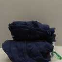 Guken Sheer Curtains 54 Inch Length 2 Panels Sets for Living Room Bedroom 38 Inch Width Farmhouse Boho Drapes Light Filtering Pom Pom Curtains Tufted Semi Sheer Kids Rod Pocket,Navy Blue,W38xL54