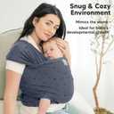 Baby Wrap Carrier - All in 1 Original Baby Carrier Newborn to Toddler Sling, Easy to Wear, Hands Free Bonding, Lightweight, Breathable Infant Wraps (Planets)