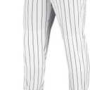 CHAMPRO Boys' Triple Crown Pinstripe Polyester Baseball Pants (Large, White, Black)