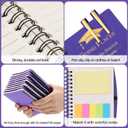Dinifee 30 Set 2026 Graduation Gift Bulk Inspirational Spiral Journal with Sticky Note Motivational Pen Thank You Notebook Gel Pen Gift for Student Teacher College Graduate Party Favor (Purple)