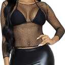 Leg Avenue Women's Long Sleeved Industrial Fishnet Shirt, Women's O/S