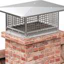 YITAHOME Chimney Cap, 13" x 17" Chimney Cover for Outside, 304 Stainless Steel Fireplace Chimney Caps with Adjustable Metal Strips, Screws & Gloves