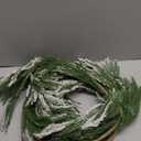 Snow Flocked Norfolk Pine Garlands, 6 FT Real Touch Winter Pine Garland, Green Artificial Greenery Garland for Table, Mantle, Wall, Indoor, Outdoor Christmas Decorations
