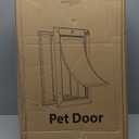 Dog Door for Wall, All Aluminum Large Doggy Door Doggie door, Pet Door Easy to Install, 2 Magnetic Flaps Energy Efficient, Wide Telescoping Tunnel for Interior & Exterior Walls, Pet Up to 110 Lb-Black
