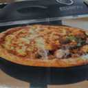 Pizza Oven Indoor, 12 Inch Retro Pizza Maker, Rapid Heating 800F, 1200W Glazed Ceramic Stone Electric Pizza Cooker, Two-button Precise Temperature Control, Viewing Window for Precise Cooking (Black)