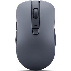 Lenovo Bluetooth Silent Mouse (WL300) - 5 Button Computer Mouse with Silent Left & Right Click  Sculpted Grip, Microsoft Swift Pair, Up to 1600 DPI (Grey)