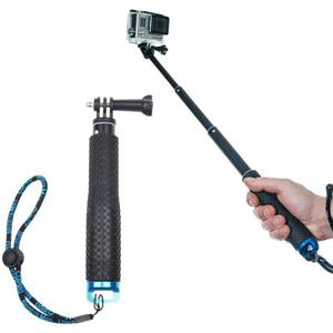 19'' Waterproof Underwater Hand Grip Adjustable Extension Selfie Stick Monopod Pole for GOPRO Hero 6/5/ 5 Session/ 4 Session/ 4/3+/ 3/2/1, GeekPro, AKASO, Xiaomi Yi, SJCAM (Blue)