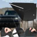 Soft Tonneau Cover Compatible with 2021-2025 Ford Bronco 4-Door Model, Black UV Resistant Vinyl Canvas Trunk Cargo Cover