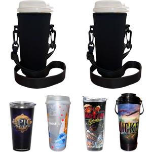 Universal Studios Must Haves Freestyle Cup Sling. Epic Universe Theme Park Essentials (Black, 2-Pack)