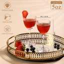 Physkoa Nick and Nora Cocktail Glasses Set of 4 5 oz Hand Blown 100% Lead-Free Crystal Ribbed Martini, Manhattan, Espresso Coupe Glasses for Home Bar, Birthday Wedding Housewarming Gifts