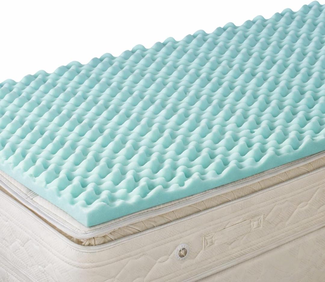 DMI Twin XL Mattress Topper Egg Crate Foam Mattress Topper for Pressure Relief, Weight Distribution & Enhanced Airflow Dorm Bed Mattress Topper 2 Inch - Improved Comfort & Alignment- Blue