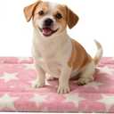 Dog Bed Mat, Reversible Crate Pad & Cute Dog Bed - Machine Washable Kennel Mat with Ultra Soft for Small Dogs (Big&Small Stars Pink, 24" L*18" W*1.5" Th)