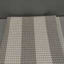 Grey and White Outdoor Rug 2'x4',Striped Front Porch Rug Machine Washable Front Door Mat Entryway Throw Rug for Front Porch Indoor Outdoor Doormat