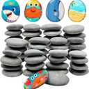 ReePlan 50PCS Rocks for Painting, 2-3 Inches Natural Smooth River Rocks for Painting, Flat Stones for Crafts and Decorations, Kindness Stones for DIY Arts (50)