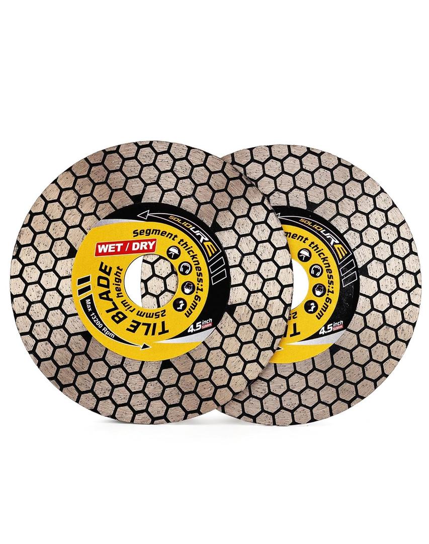 2Pcs/Lot Tile Blade 4.5 Porcelain Tile Saw Blade Cutting and Grinding for Granite Marble Porcelain Tiles