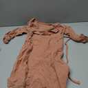 Toddler Baby Girl Cotton Linen Dress Long Sleeve Crew Neck Dresses Button Down Dresses Casual Spring Fall Dress (4-5T, Beige)