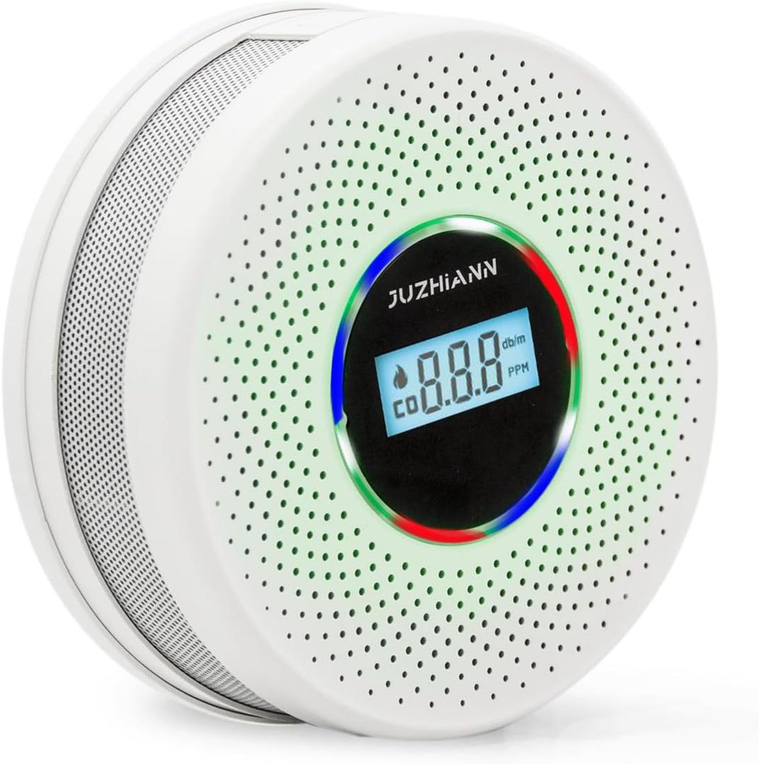 Yfwsrecinoe Upgraded Version Smoke Carbon Monoxide Alarm Detector, Battery-Operated Smoke and CO Alarm with Digital Display, Carbon Monoxide Detectors&Smoke Detector (1Pack)