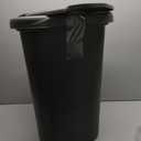 Rubbermaid Spring Top Trash Can with Lid 13 Gallon Gray Plastic Garbage Bin for Home/Kitchen/Office/Garage