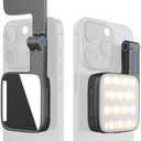 amaran Go Compatible with MagSafe Mini Phone Light,Rechargeable Portable Mirror LED Phone Light for Selfie,Makeup,Video Conference,TikTok,Compatible with iPhone&Android (Charcoal)