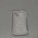 Misea Magnetic for iPhone 15 Case Compatible with MagSafe [Never Yellowing] [Military Grade Drop Protection] Full Camera Lens Protector Plating Soft Clear Phone Case for Women, Silver