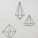 Umbra Prisma Wall Decor (Set of 6) Metal Wall Art/Modern Wall Decor - Converts from Table Top to Hanging Décor, Titanium