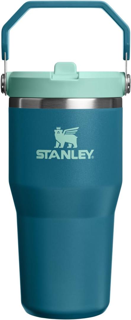 STANLEY IceFlow 2.0 Flip Straw Tumbler with Handle 30 oz | Twist On Lid and Flip Up Straw | Leak Resistant Water Bottle | Insulated Stainless Steel | BPA-Free | Coastal Teal