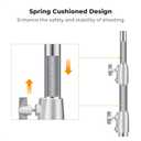 K&F CONCEPT 9.2ft/2.8m Stainless Steel Light Stand, Spring Cushioned Heavy Duty Photography Tripod Stand with 1/4 to 3/8 Universal Screw Adapter for Strobe,LED Video Light,Ring Light,Softbox