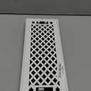 4" x 12" Lattice Design Steel Floor Register in Glacier White Finish with mounting Clips- for Floor or Side Wall- Decorative Air Vent Covers- Floor Register 4 x 12