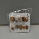 10Pcs Thanksgiving Press on Nails Petite Short Fall Fake Nails 3D Cute Squirrel with Pumpkin Design Maple Leaf Glue on Nail Full Cover Artificial Autumn False Nails for Women Holiday Acrylic Manicure