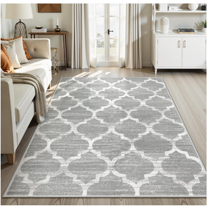 Lahome Moroccan Washable Living Room Carpet - Area Rug 4x6 Entryway Rug Non-Slip Soft Large Rugs for Bedroom Throw Low-Pile, Sage Green Print Modern Rug for Office Kitchen Dorm Entryway Meline