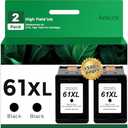 61XL Black Ink Cartridge Replacement for HP 61 XL HP61 HP61XL (2 Pack) Work with Envy 5530 4500 2540 4630 4501 4502 4635 3050 2542 2541 3510 3512 5535 2514 1000 1010 1510 Printer High Yield