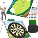 HOTWIND Golf Chipping Game Set with 71"x71" Double-Sided Chipping Mat & Sticky Balls Fun Indoor and Outdoor Backyard Games for Adults Perfect Golf Gifts - Golf Clubs are Not Included