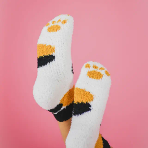Fuzzy Socks Animal Print 5 Pair