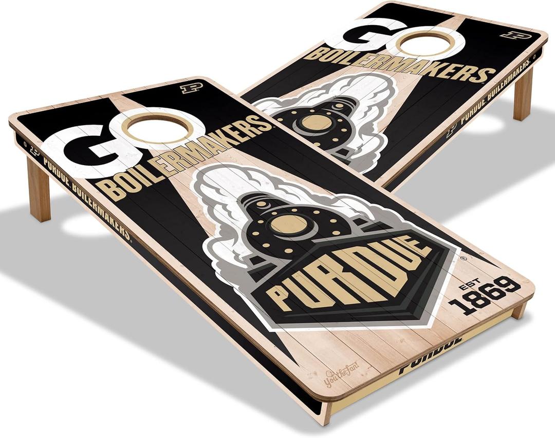 YouTheFan NCAA 2' x 4' Professional Wood Cornhole Game (Team Colors)