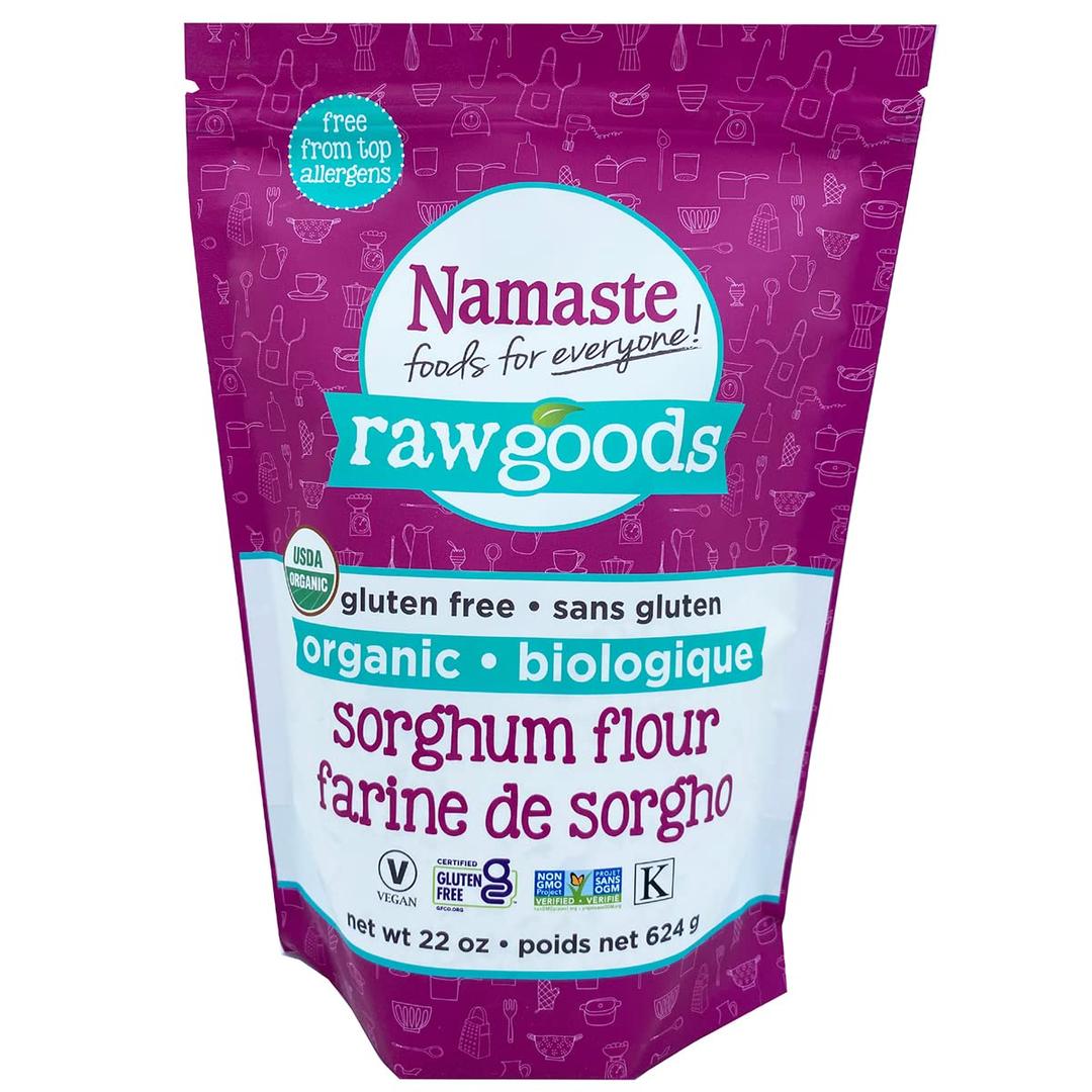 Namaste Foods Organic Sorghum Flour Gluten Free, 22 oz. (Pack of 6) Allergen Free, BBD: 2026, June 30