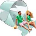 Large Automatic Instant Pop Up Beach Tent, UPF 50+ Portable Sun Shelter Anti UV Beach Umbrella Baby Tent with Carrying Bag Fit for 2 Person