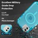 for iPhone 11 Case, Compatible with MagSafe, Heavy Duty Shockproof Protection Phone Cases, Anti-Drop, Dual Layer Transparent Magnetic Phone Case for iPhone 11, 6.1", Blue