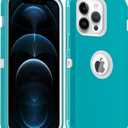AICase for iPhone 12/iPhone 12 Pro Case,Heavy Duty Drop Protection Full Body Rugged Shockproof Military Protective Tough Durable Cover for iPhone 12/iPhone 12 Pro 6.1"_19 (Mint/White_02)