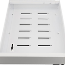 Adjustable Width Pull Out Cabinet Organizer, Slide Out Storage Drawer with 3 Slide Rails, Stretchable Carbon Steel Kitchen Cabinet Slide Out Drawer for Pantry, Bathroom