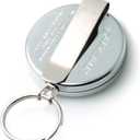 KEY-BAK Original Retractable Key Holder with a Front, Steel Belt Clip, and a Split Ring