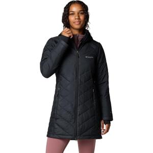 Columbia Women's Heavenly Long Hooded Puffer Jacket, Black, X-Small