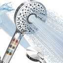 Magichome Filtered Shower Head with Handheld, High Pressure 10-Spd Detachable Chrome Showerhead with Stainless Hose, Water Softener Filter Beads for Hard Water - Remove Chlorine, Reduce Dry Itchy Skin