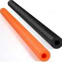 Hanaive 2 Pack Pool Noodles 52 Inch Foam Pool Swim Noodles Hollow Foam Noodle for Christmas Decoration Swimming Floats DIY Floating Craft Projects(Black, Orange)