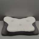 Cerrvical Neck Pillow- Ergonomic Memory Foam Pillows for Sleeping, Dual Ear Relief Zone Contour Pillow, Neck Support Pillows for Side Back &Stomach Sleeper (White)